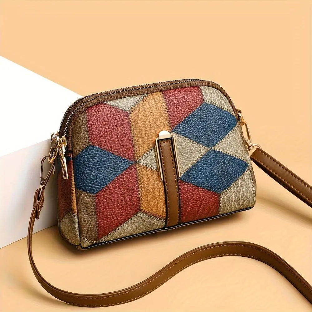 Sienna - Color Block Patchwork Mini Crossbody Bag for Women