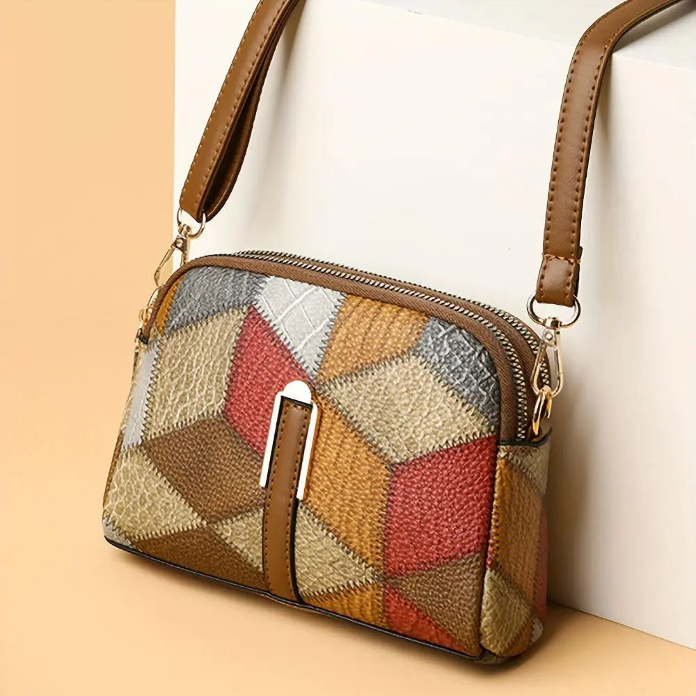 Sienna - Color Block Patchwork Mini Crossbody Bag for Women