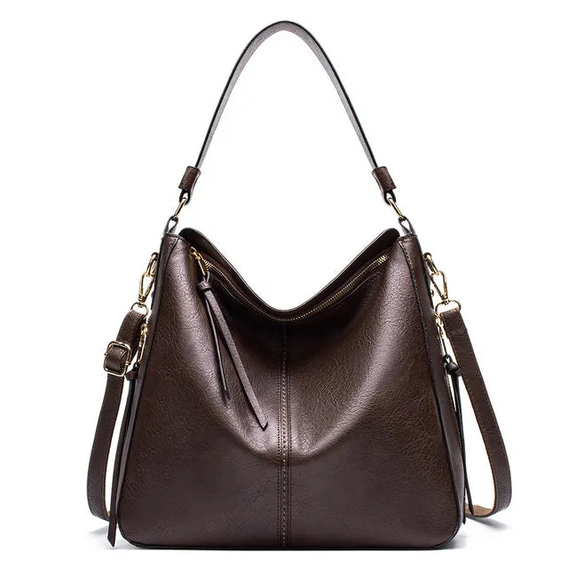 Diane - Stylish Large Leather Tote Bag