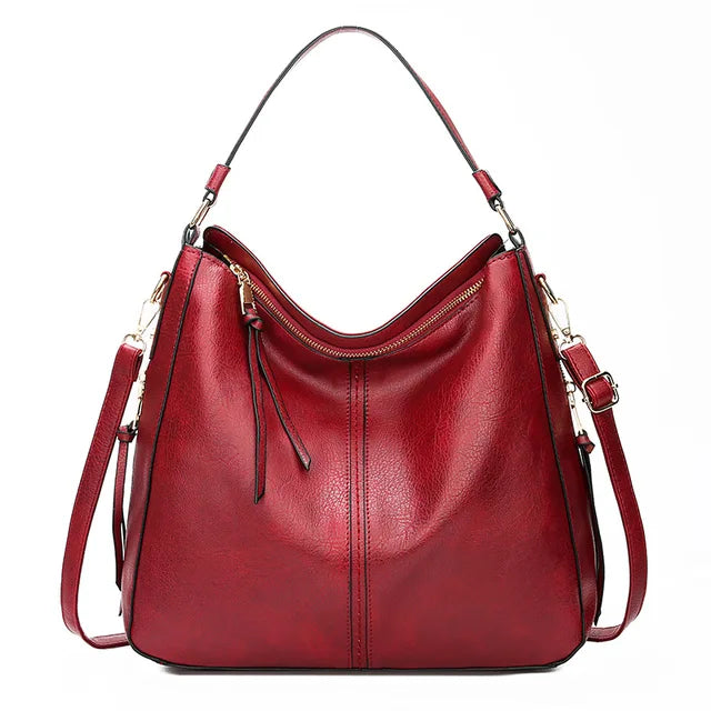 Diane - Stylish Large Leather Tote Bag