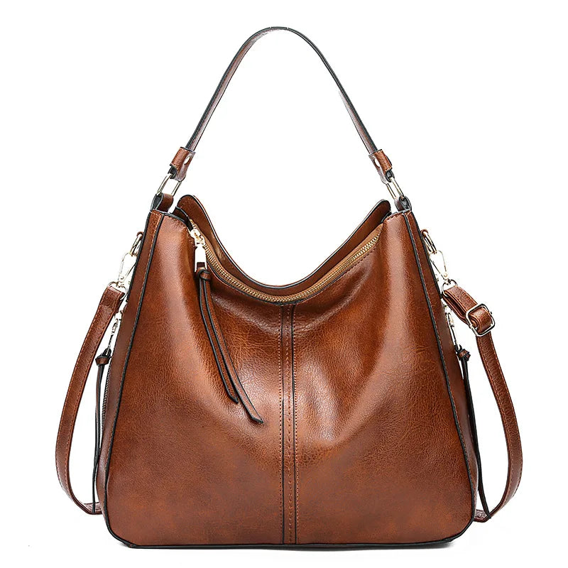 Diane - Stylish Large Leather Tote Bag