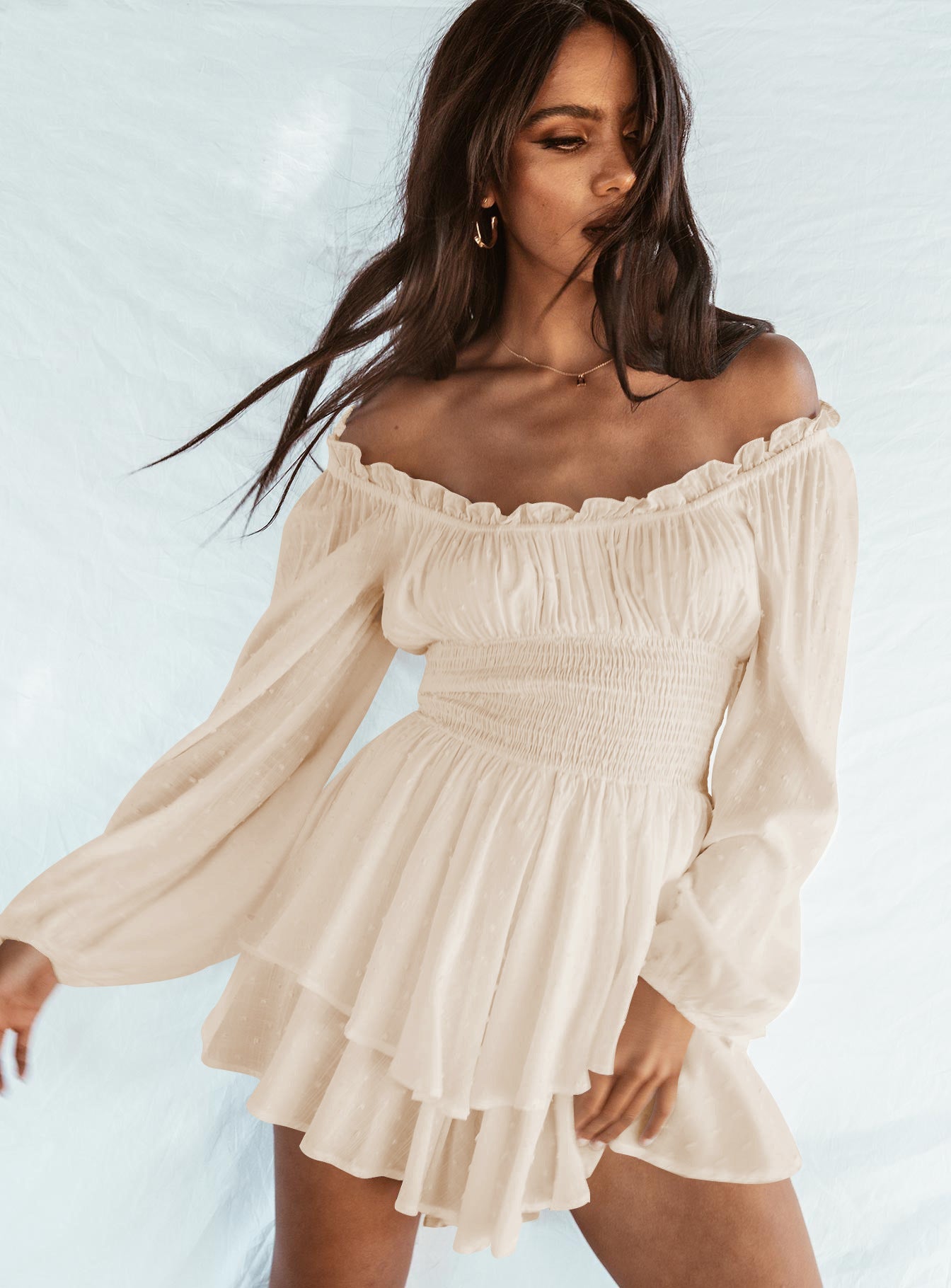 Maddie - Summer Dress with Off Shoulder and Ruffles