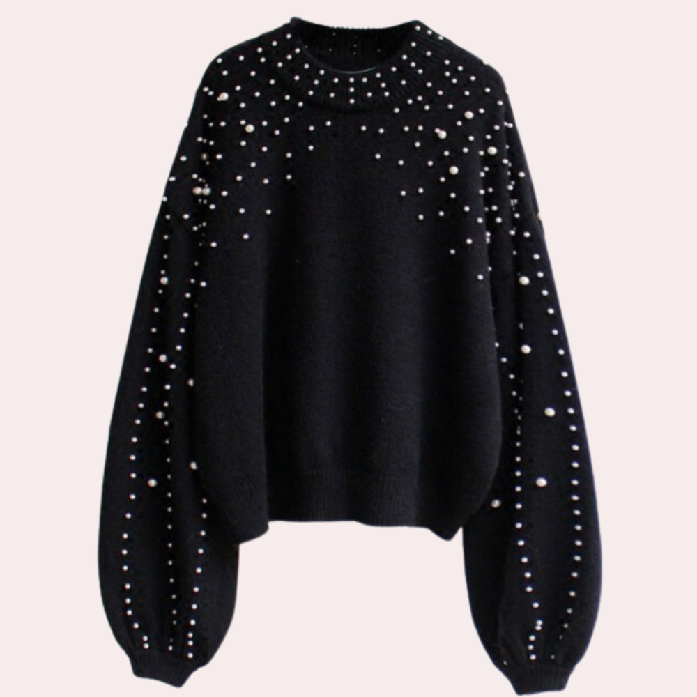 Elsie - Pearl-Embellished Knit Sweater