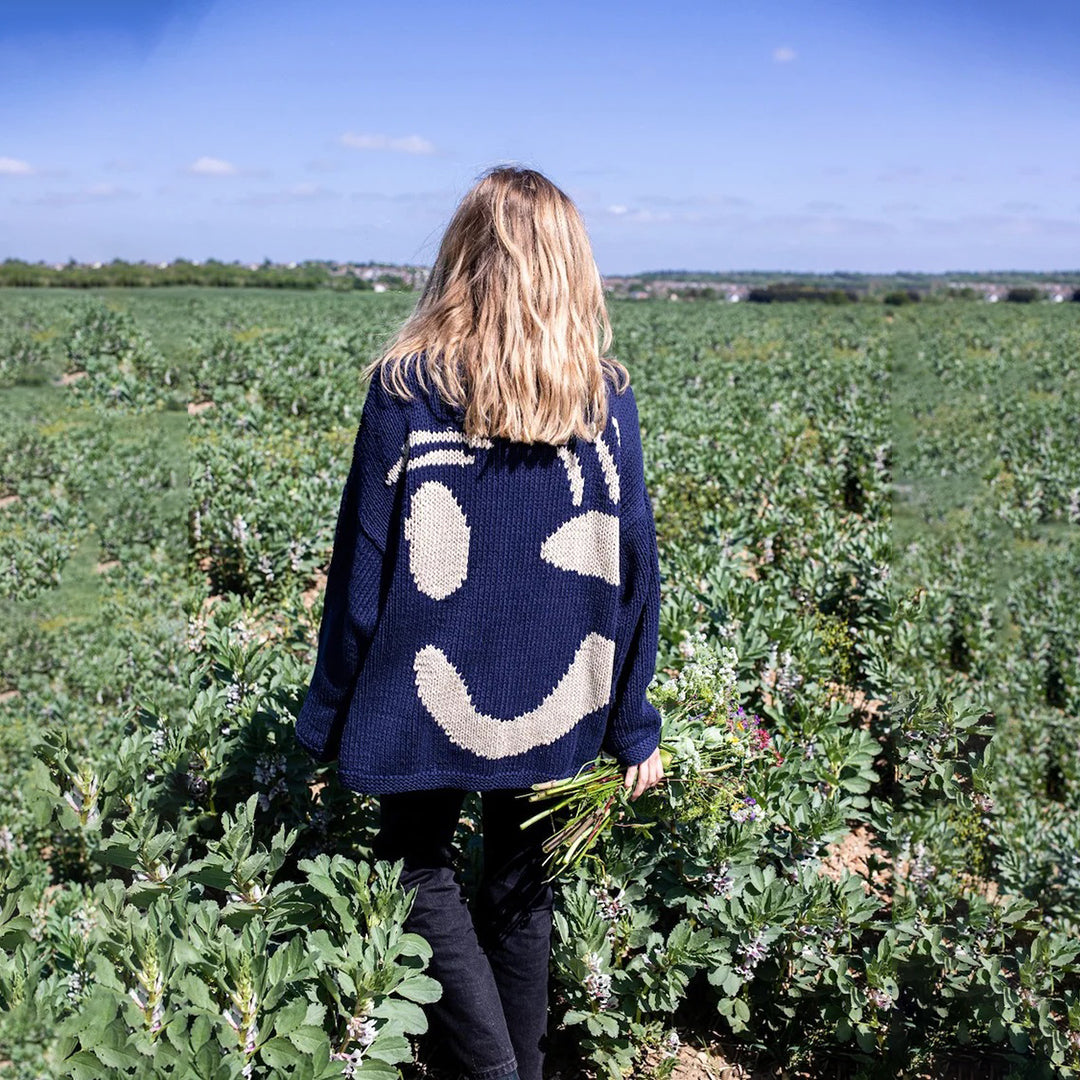 Davina - Smiley Face Knitted Sweater