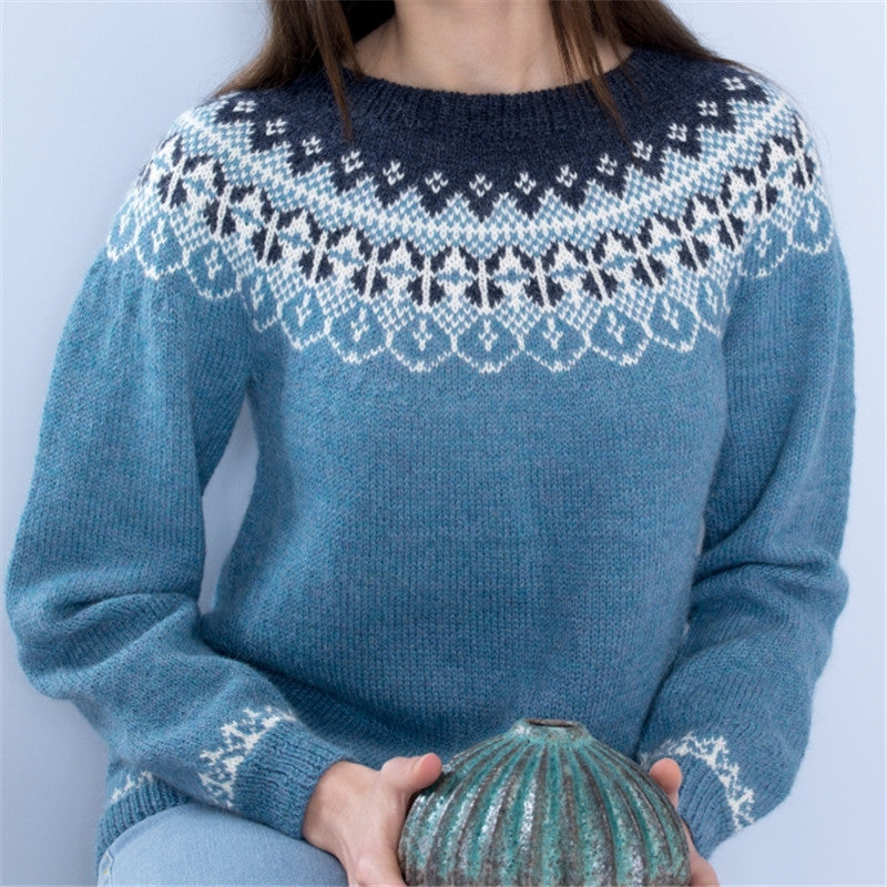 Harriet - Nordic Fair Isle Knit Sweater (Plus Size Available)