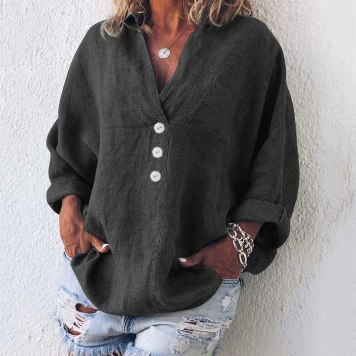 Evangeline - Stylish Linen Blouse