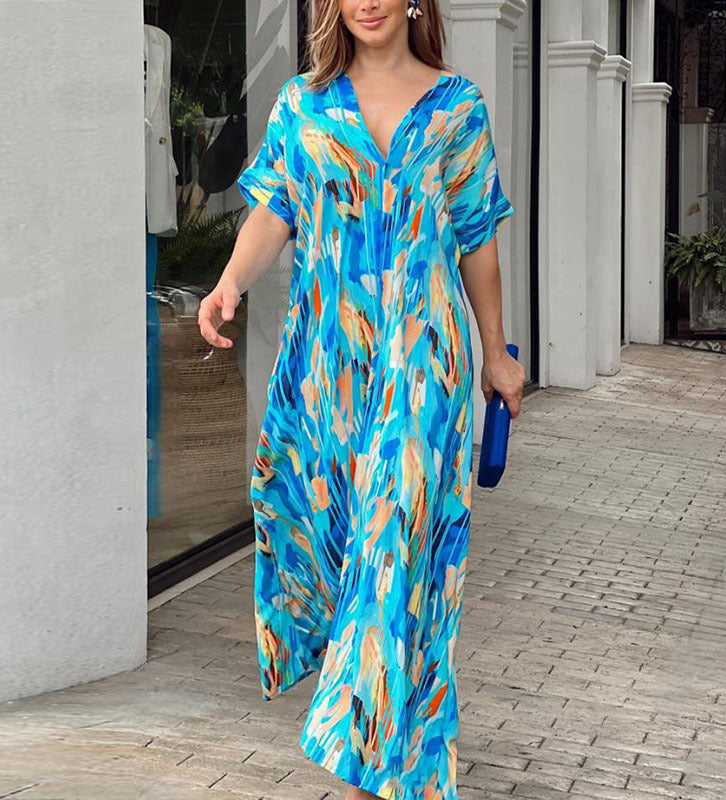 Beatrice - Vibrant Abstract Maxi Dress