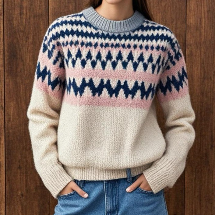 Jamie - Stylish Fair Isle Knit Sweater (Plus Size Available)