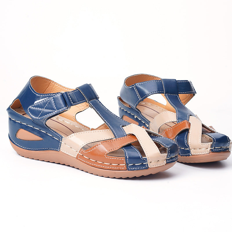 Crystal - Chic Multi-Strap Wedge Sandals