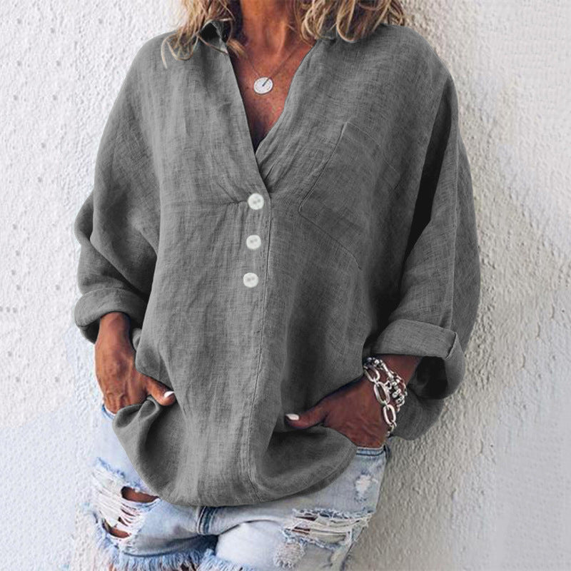 Evangeline - Stylish Linen Blouse