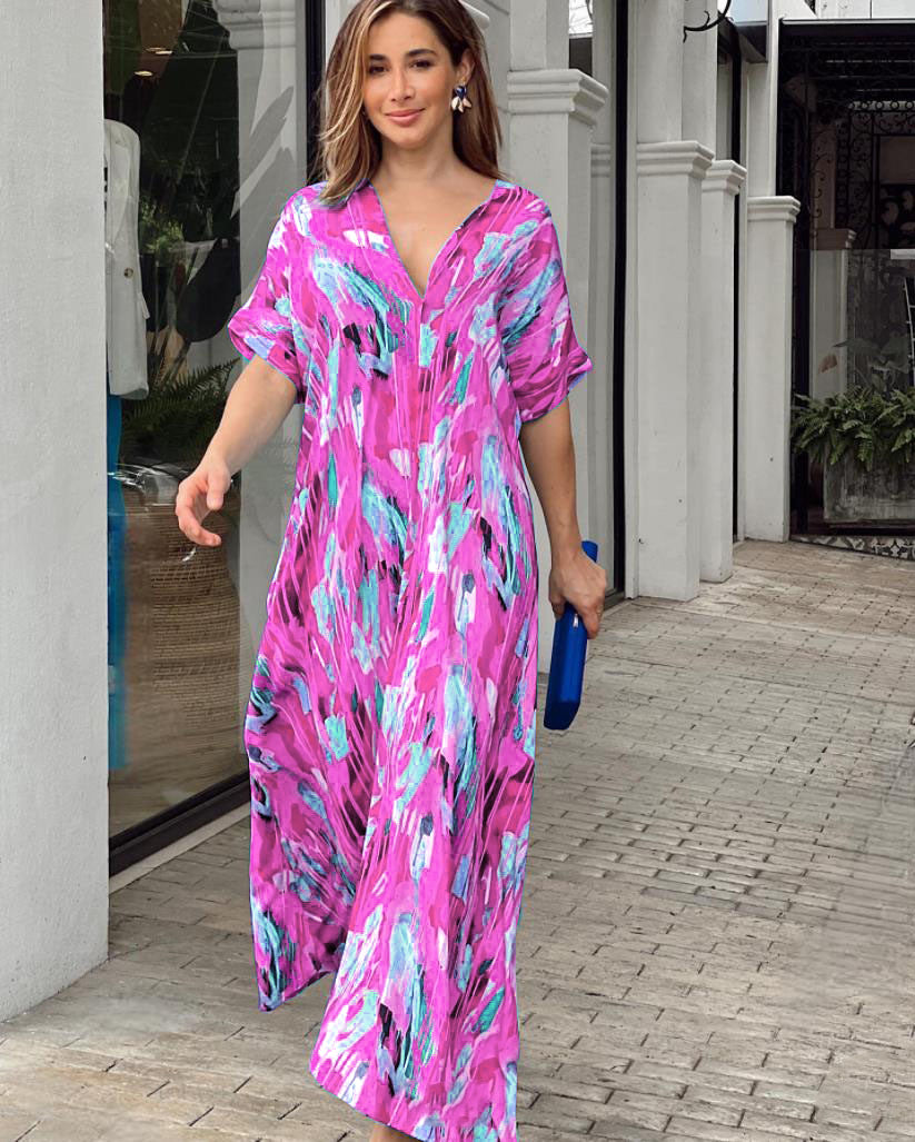 Beatrice - Vibrant Abstract Maxi Dress