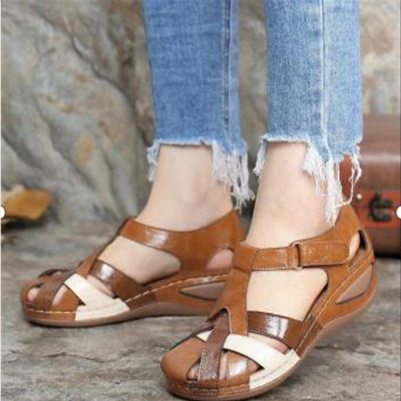 Crystal - Chic Multi-Strap Wedge Sandals