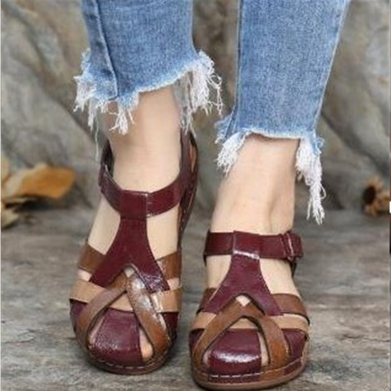 Crystal - Chic Multi-Strap Wedge Sandals