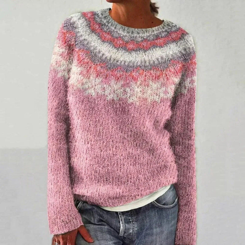 Maeve - Retro Nordic-Inspired Winter Sweater (Plus Size Available)