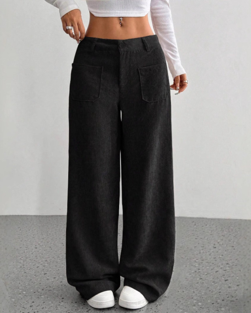 Autumn - Women's Corduroy Wide Leg Pants