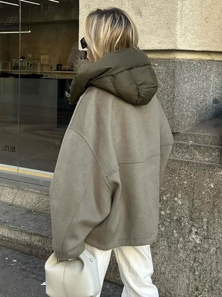 Alma - Oversized Hooded Jacket for Effortless Style