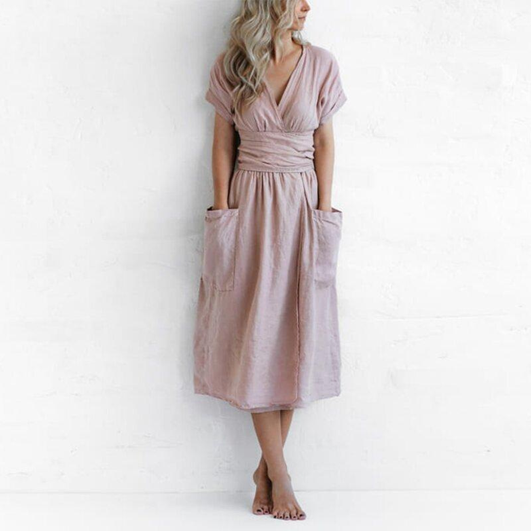 Avril - Women Wrap Midi Dress