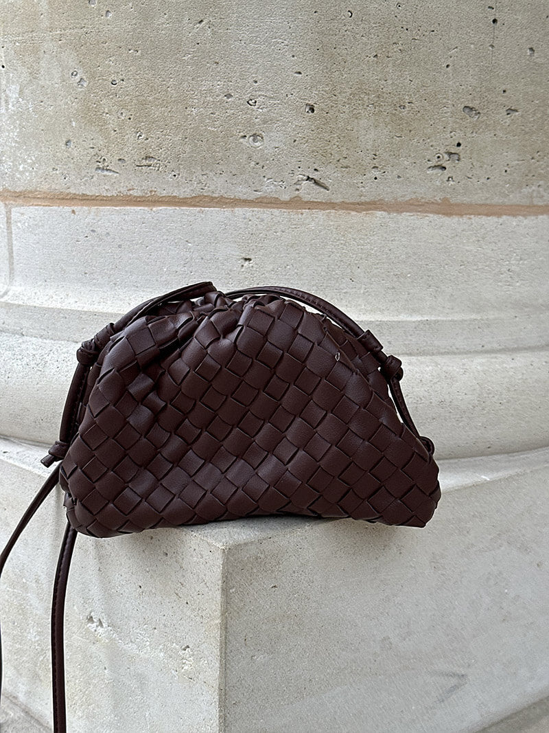 Rhea - Mini Woven Vegan Leather Bag