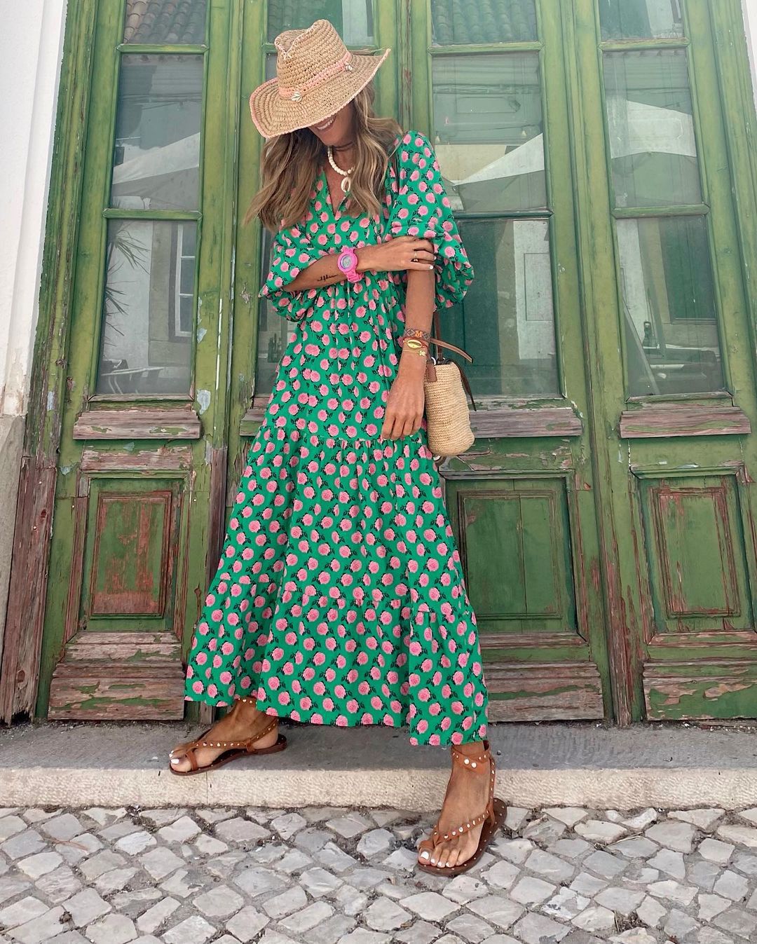 Sophia - Loose Fit Bohemian Maxi Dress