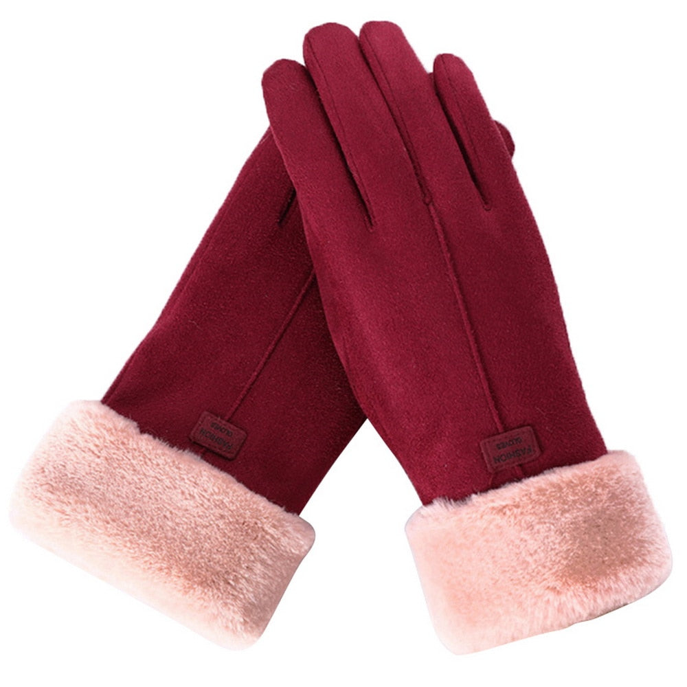 Irene - Stylish and Warm Furry Winter Gloves for Women