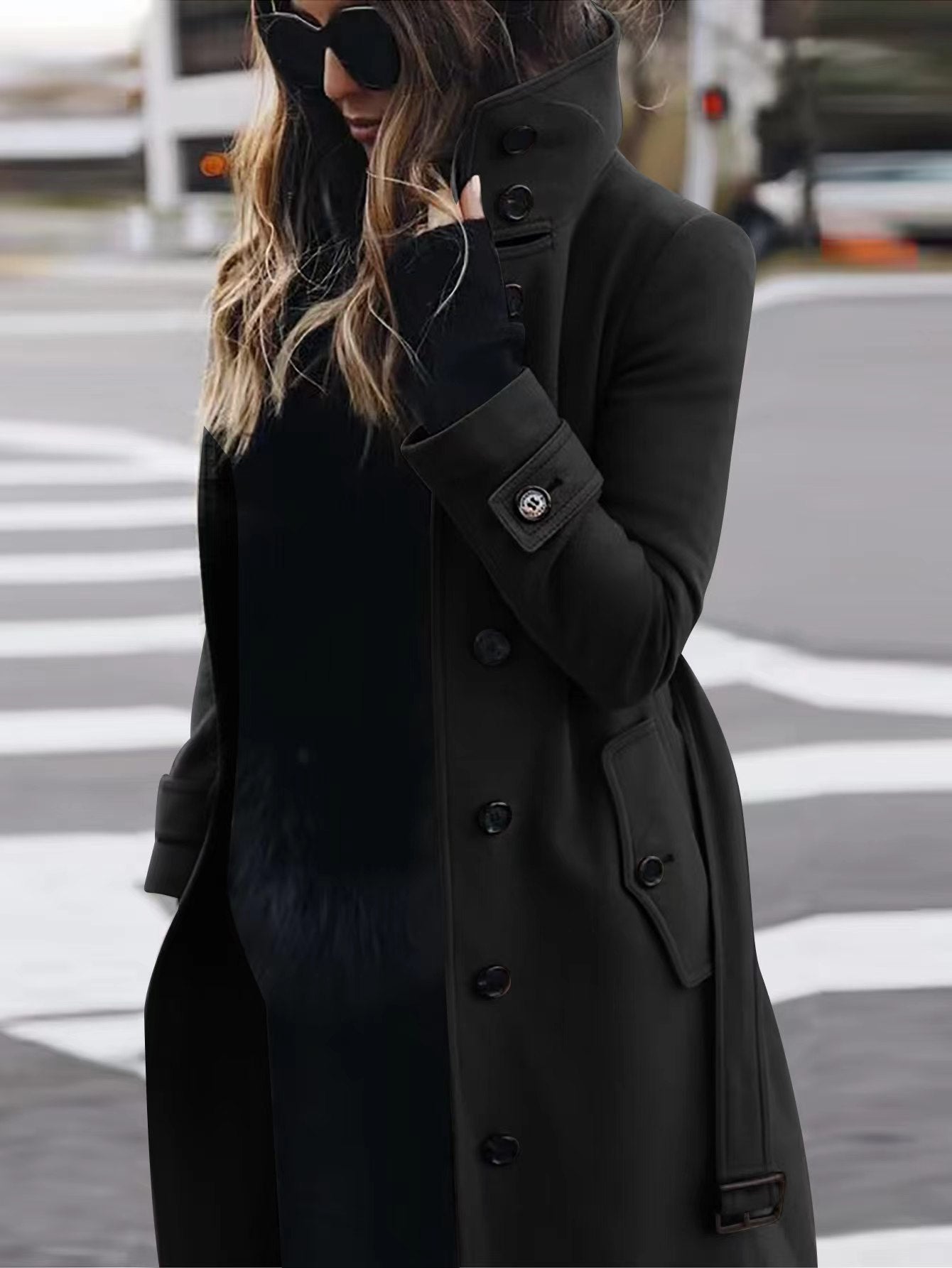Bea - Women's Single-Breasted Long Coat