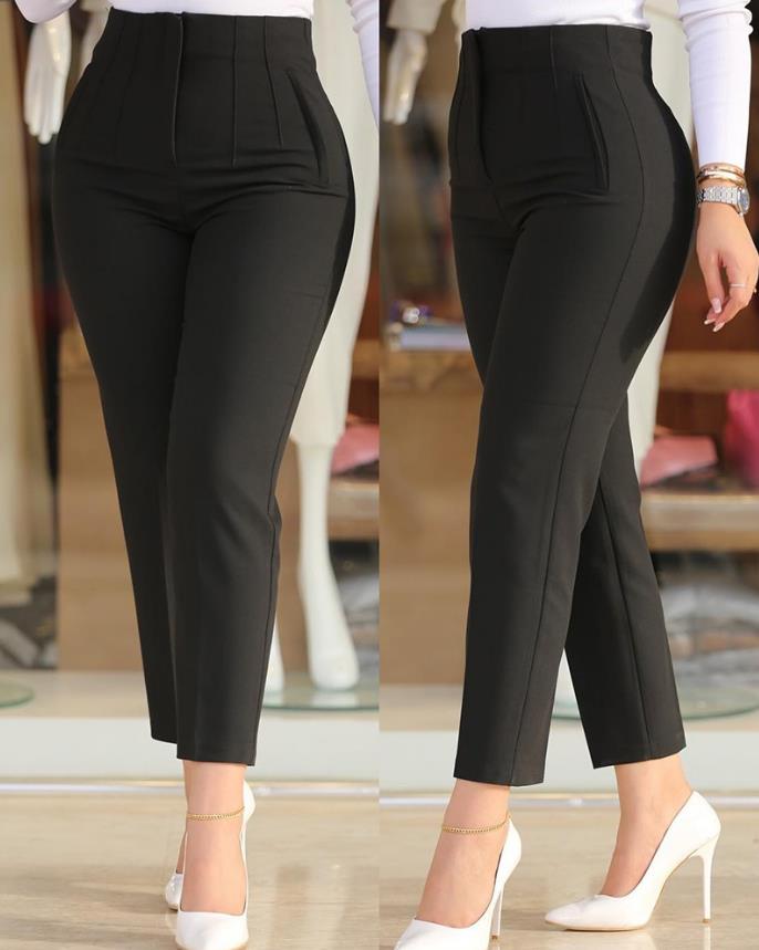 Gemma - High-Waist Casual Trousers