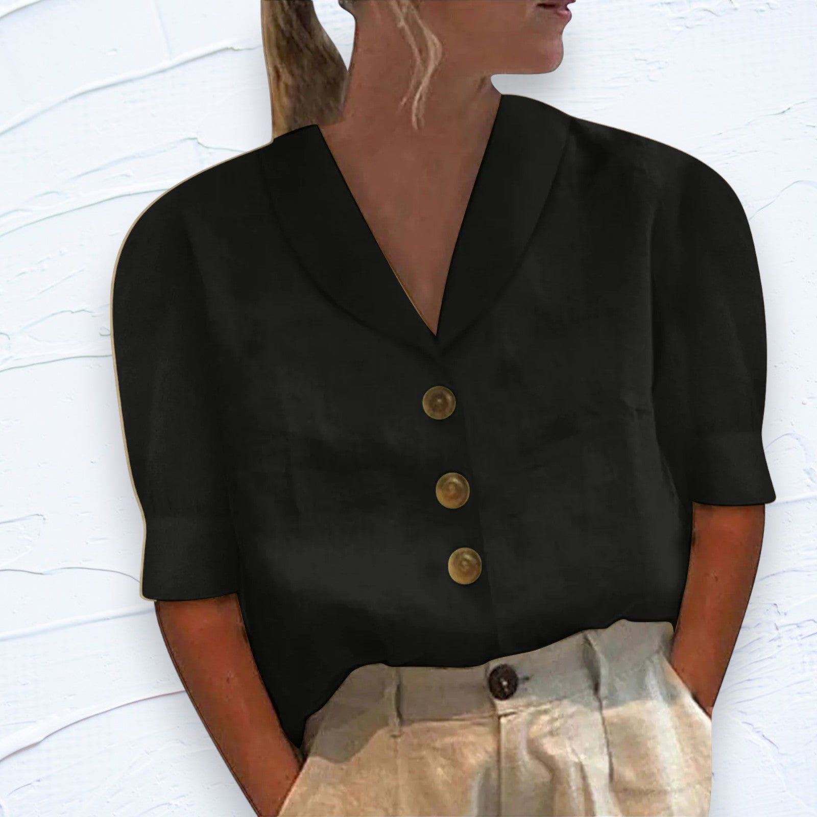 Millie - Chic Collared Button-Up Blouse