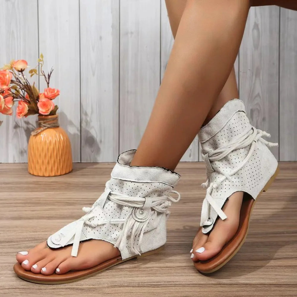 Ffion - Fringe Accent Sandals