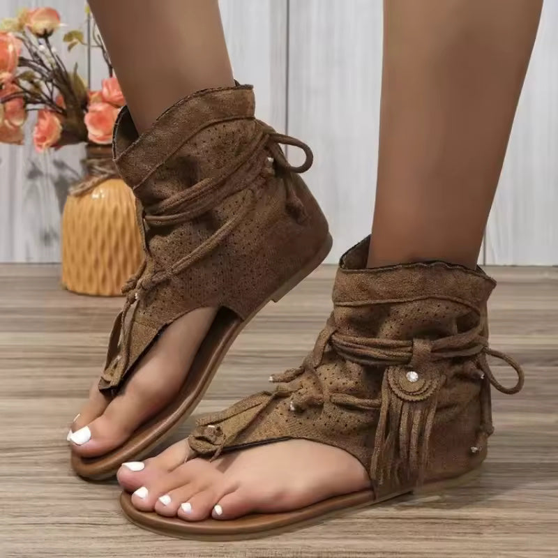 Ffion - Fringe Accent Sandals