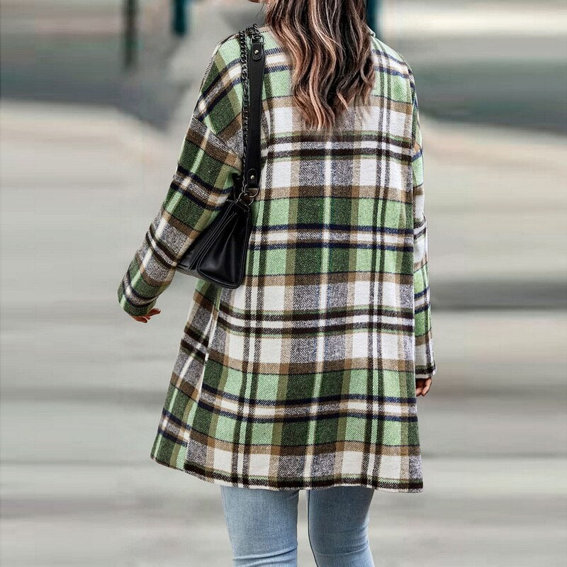 Jasmine - Stylish Checked Winter Coat for Women