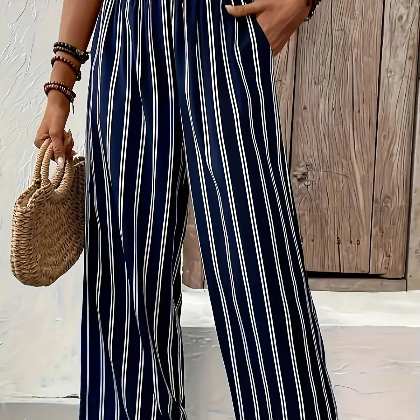 Quincy - Striped Wide-Leg Pants