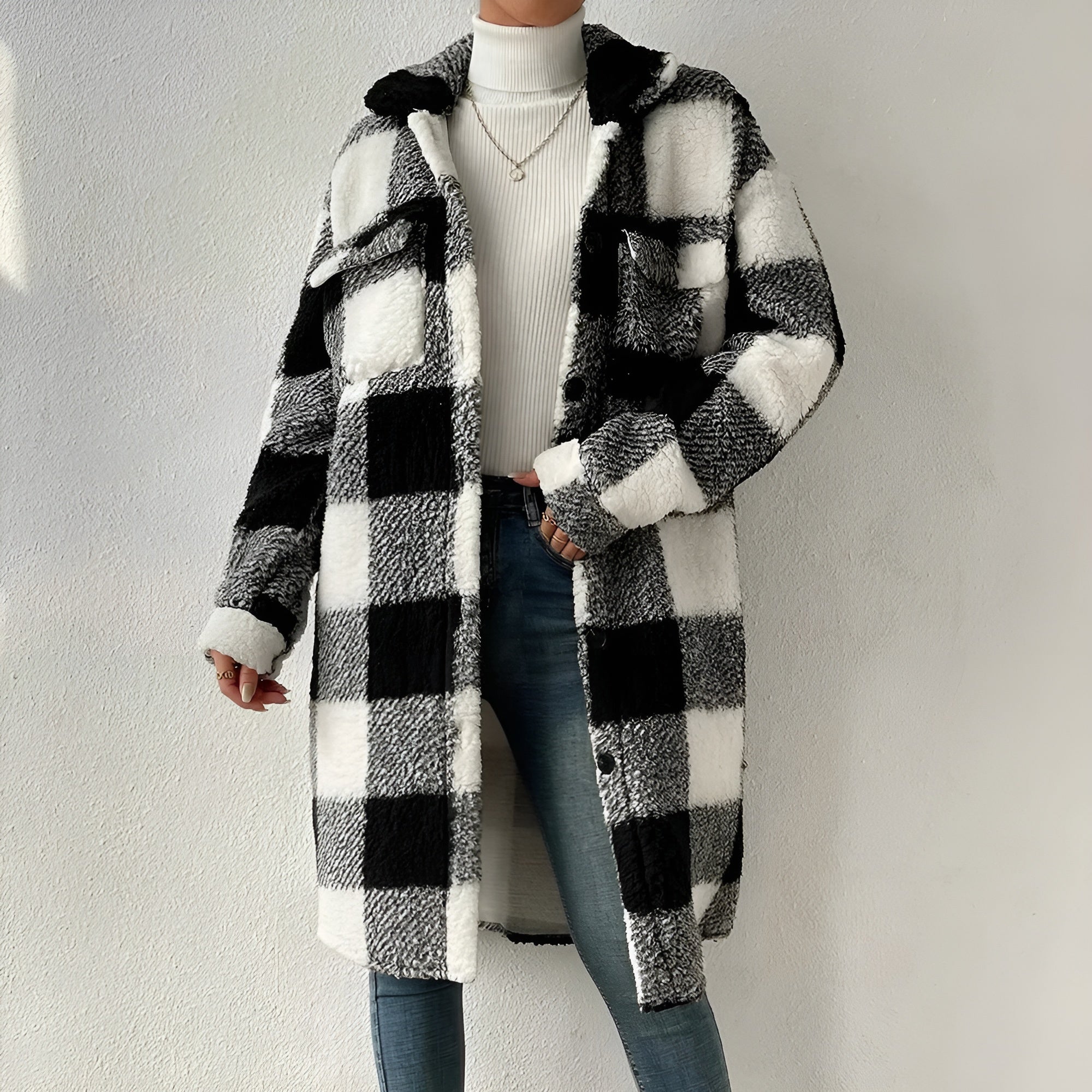 Aria - Plaid Trench Coat