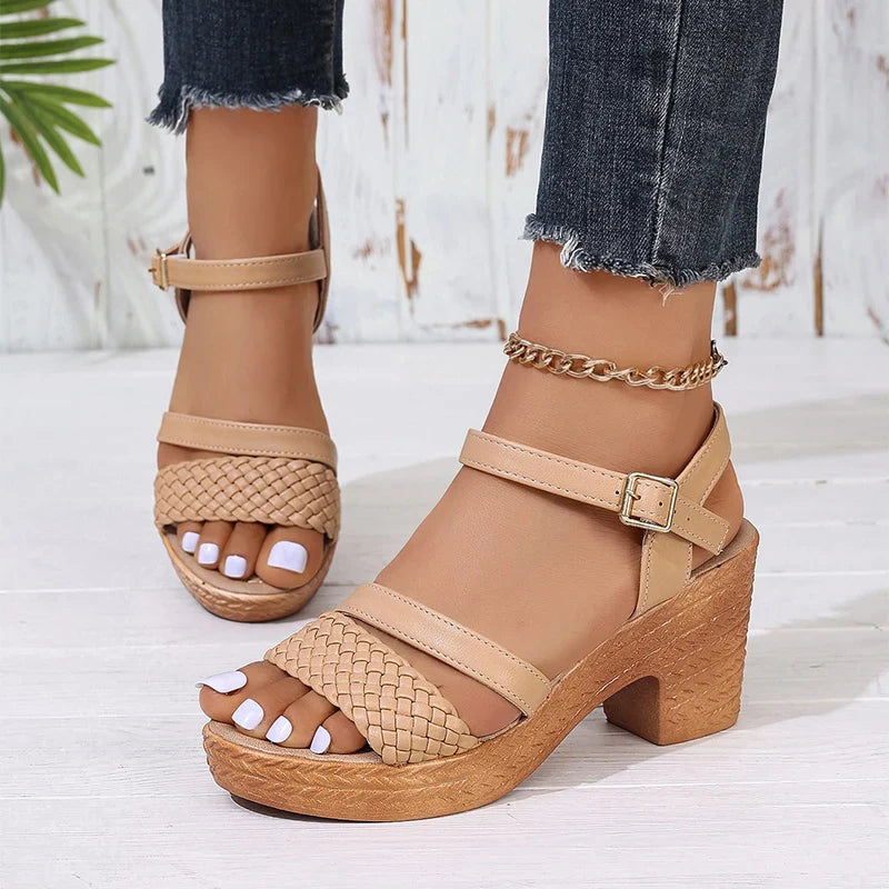 Isolde - Woven Platform Sandals