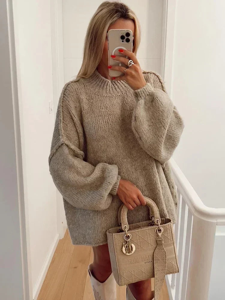 Adelaide - Oversized Knit Sweater for Comfort and Style