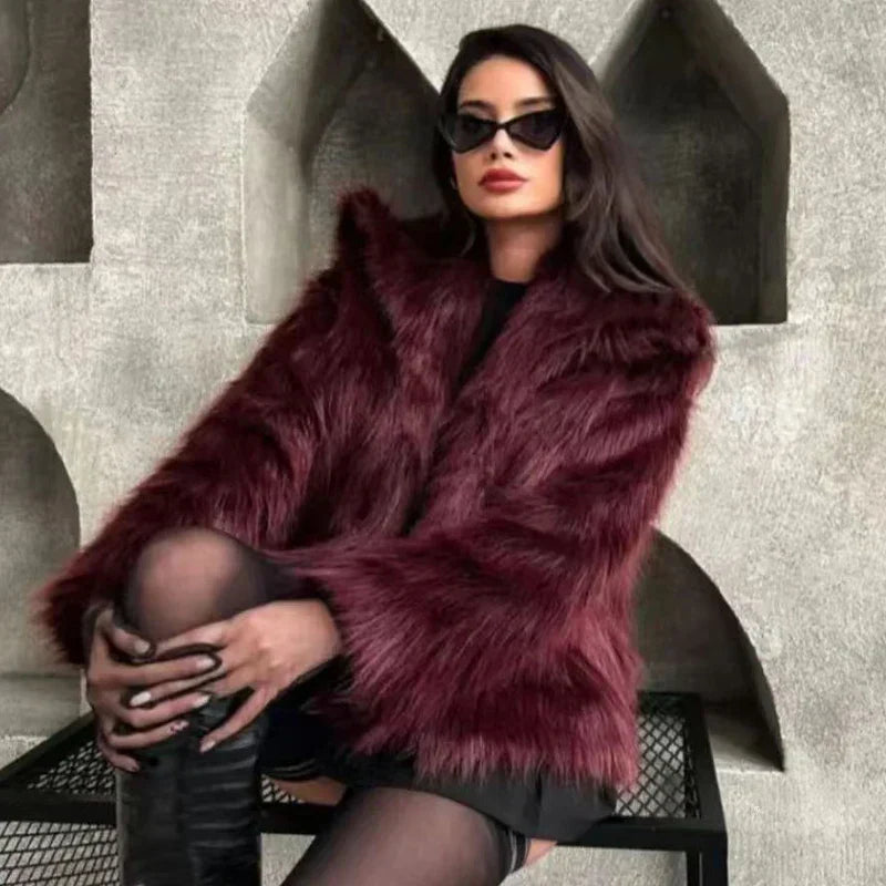 Imari - Elegant Faux Fur Winter Jacket for Women