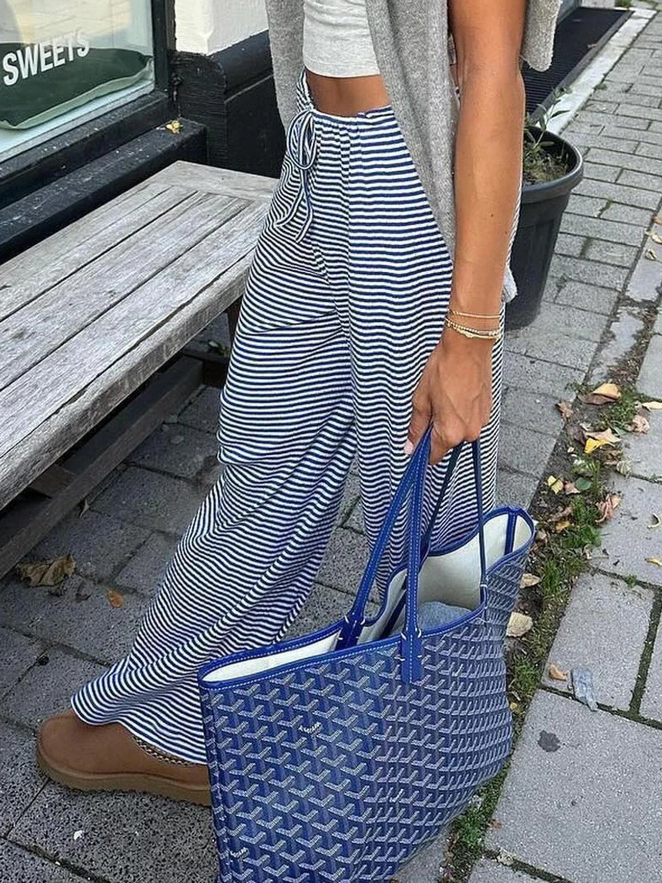 Jasmine - Relaxed Fit Striped Trousers