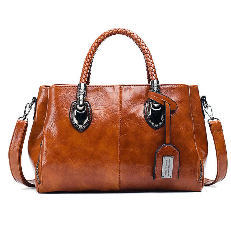 Phoebe - Elegant Leather Duffle Bag