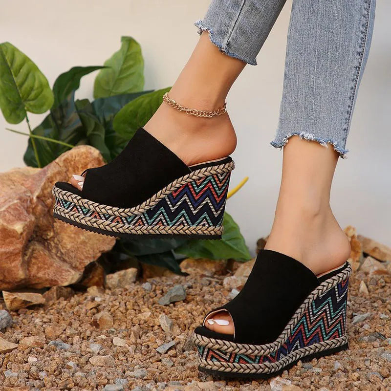 Ember - Boho Chic Wedge Sandals