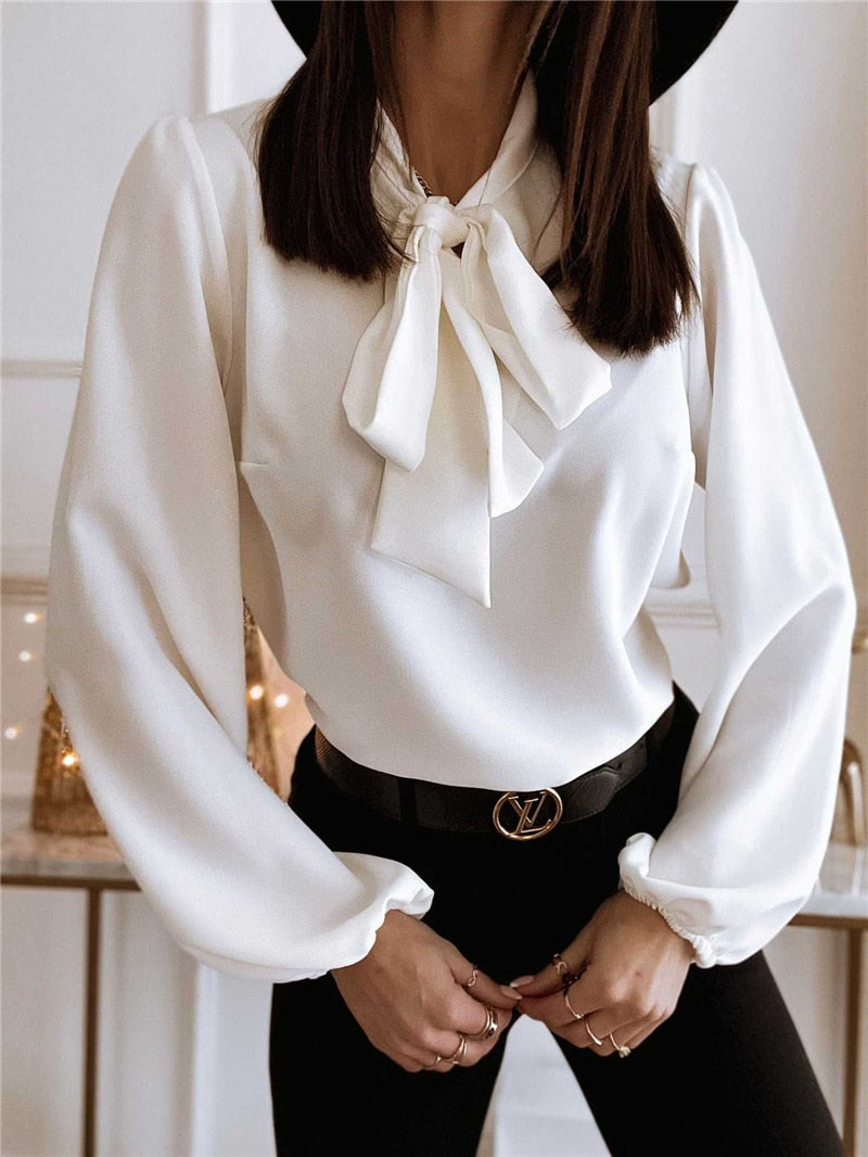 Patricia - Bow-Tie Winter Blouse for Every Occasion