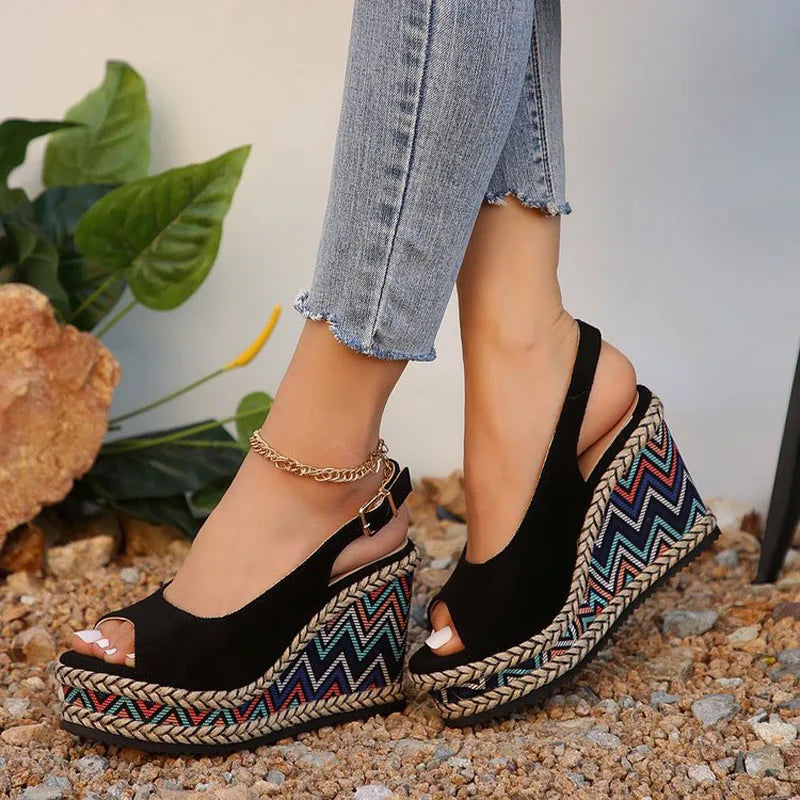 Everly - Boho Wedge Sandals