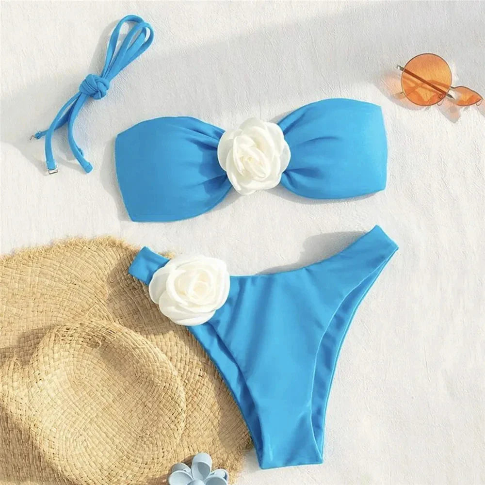 Venus - Floral Accent Bikini Set