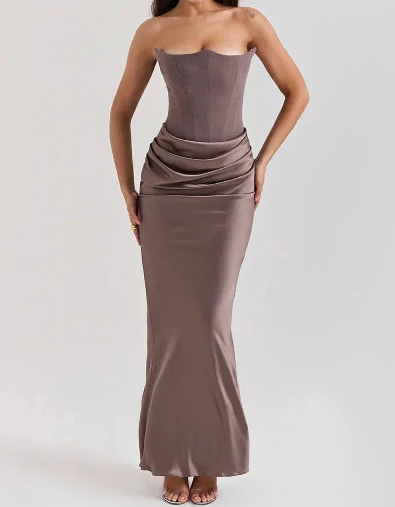 Vera - Strapless Elegant Maxi Dress