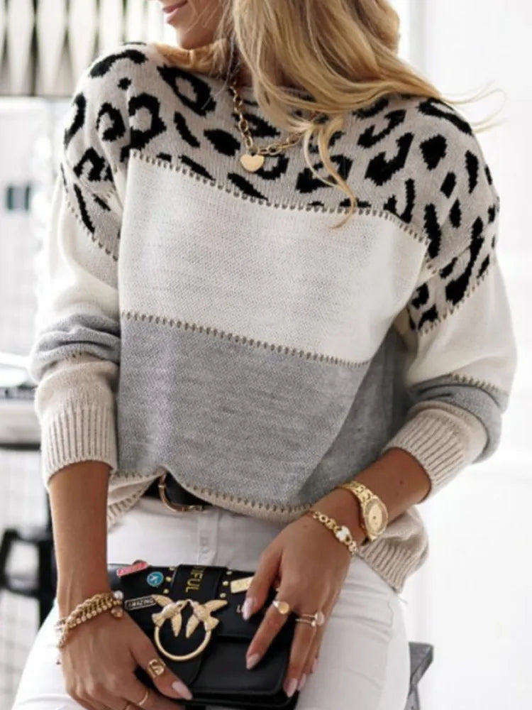 Mikayla - Women's Chic Leopard Print Sweater for Winter