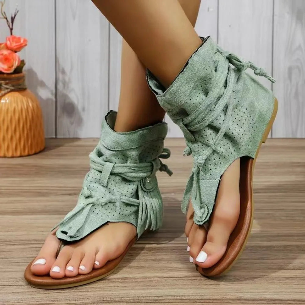 Ffion - Fringe Accent Sandals