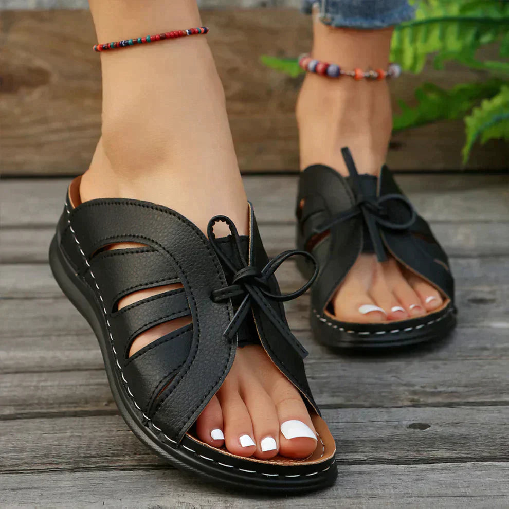 Ivette - Breathable Cutout Lace-Up Sandals