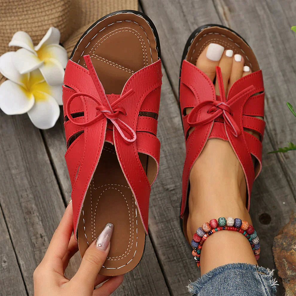 Ivette - Breathable Cutout Lace-Up Sandals