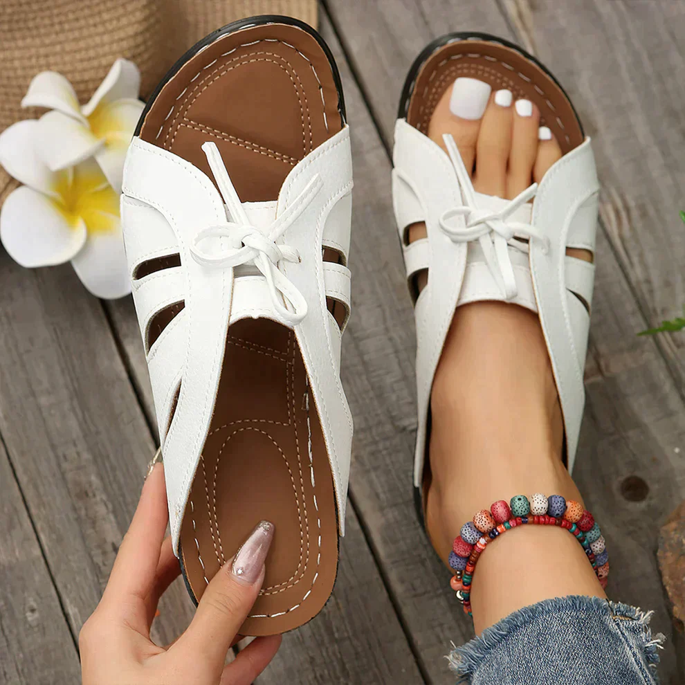 Ivette - Breathable Cutout Lace-Up Sandals