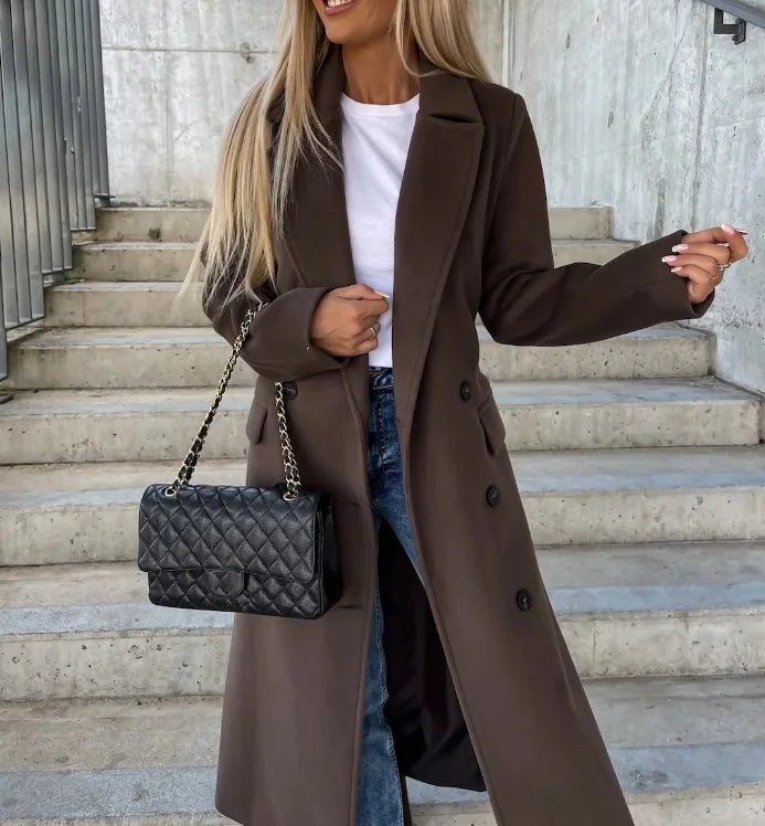 Mirabelle - Women Timeless Double-Breasted Wool Coat