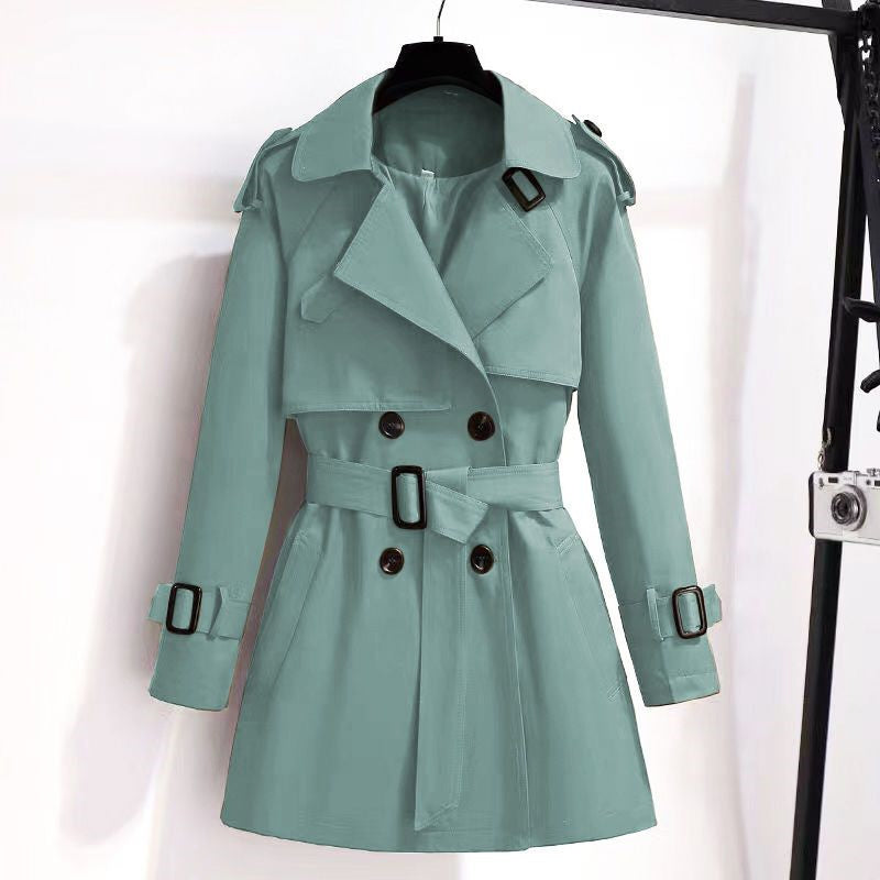 Katherine - Women's Double-Breasted Slim Trench Coat