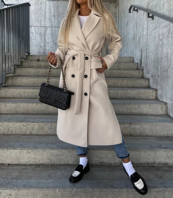 Mirabelle - Women Timeless Double-Breasted Wool Coat
